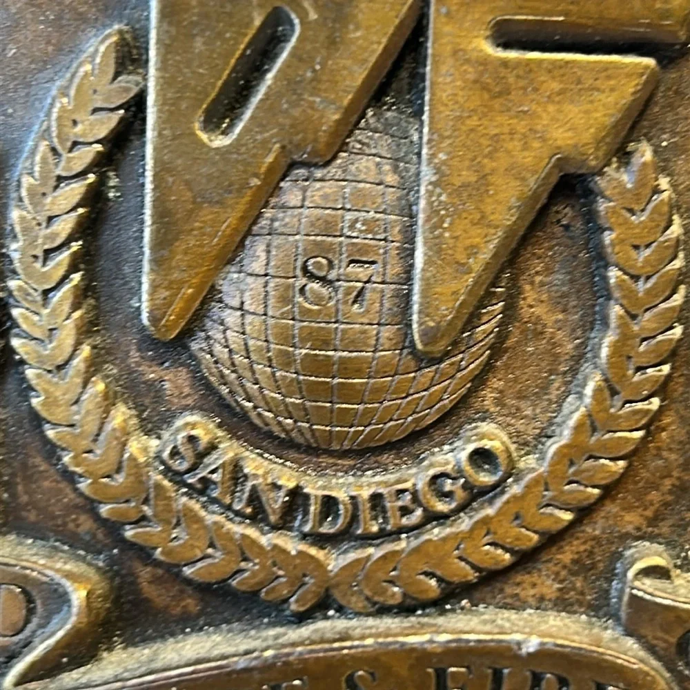 Vintage collectable World Police and Fire Games belt buckle made in USA